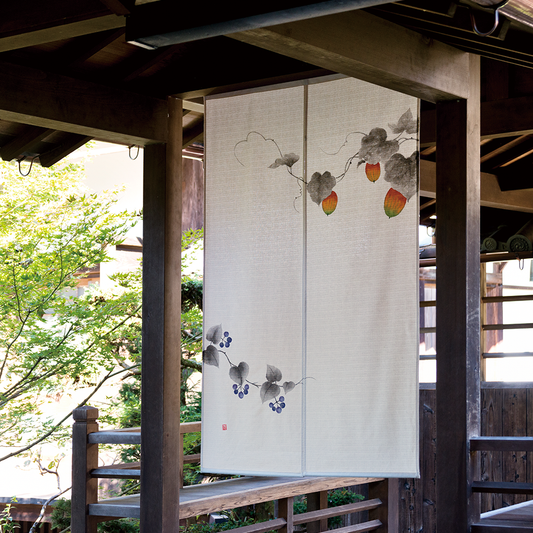 Honasa Tegaki - Crow gourd and wild grapes [90cmx150cm]